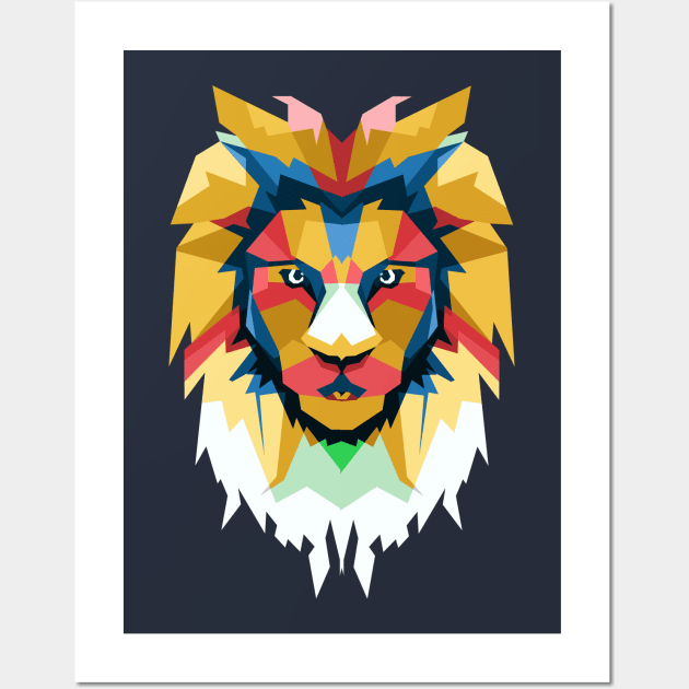 Lion Mandala Pop Art Wall Art by Shuriken